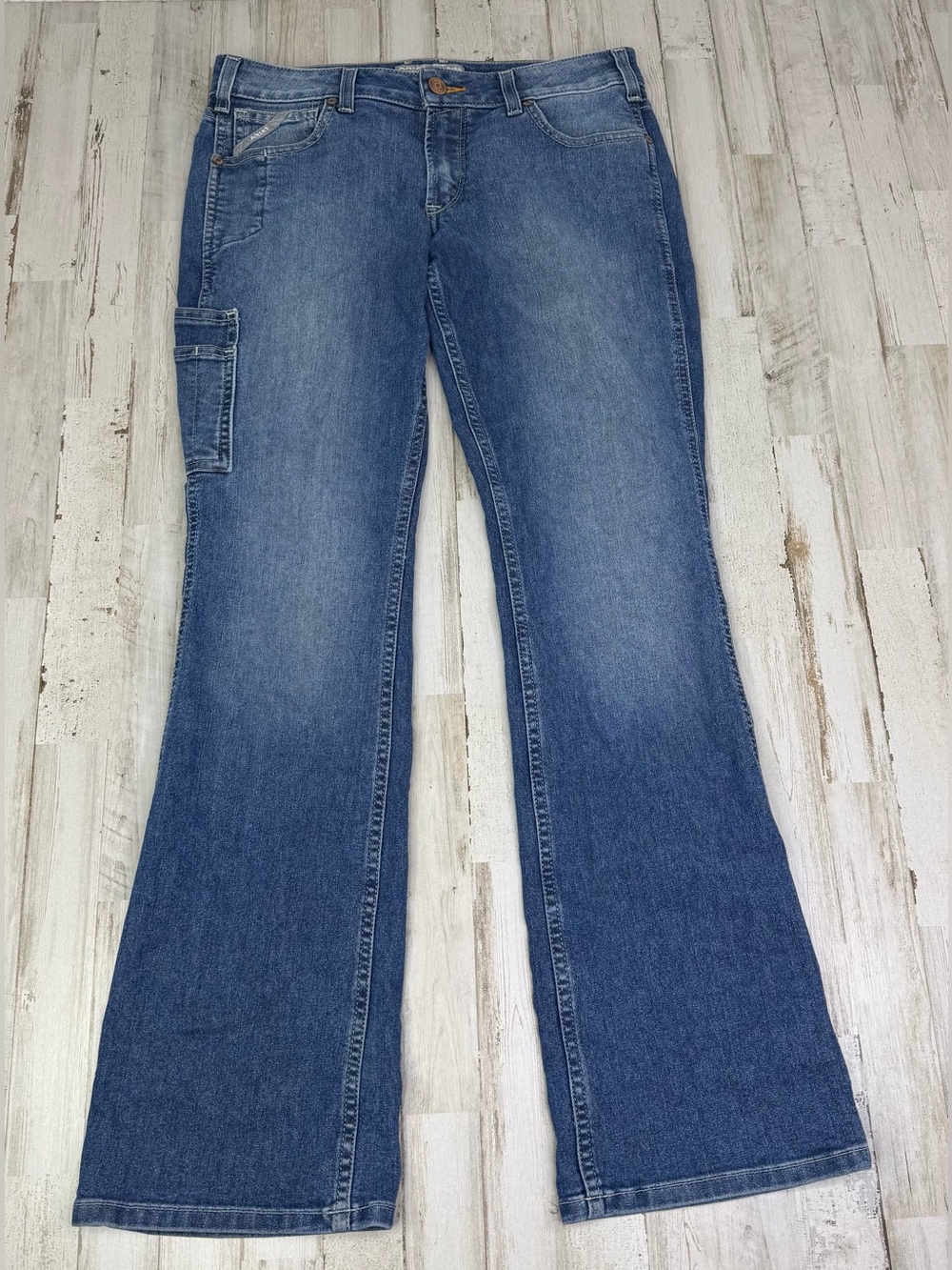 Ariat Rebar Mid Rise Womens Bootcut Jeans Size 30R (33x33) Cowgirl Rodeo